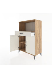 Hyperion Dolap 2 Raflı Tek Çekmeceli 2 Kapaklı 88x44x134 Çam-Aytaşı