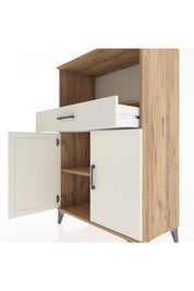 Hyperion Dolap 2 Raflı Tek Çekmeceli 2 Kapaklı 88x44x134 Çam-Aytaşı