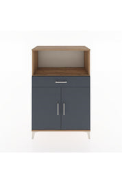 Hyperion Dolap 2 Raflı Tek Çekmeceli 2 Kapaklı 88x44x134 Çam-Antrasit