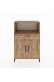 Hyperion Dolap 2 Raflı Tek Çekmeceli 2 Kapaklı 88x44x134 Çam-Çam