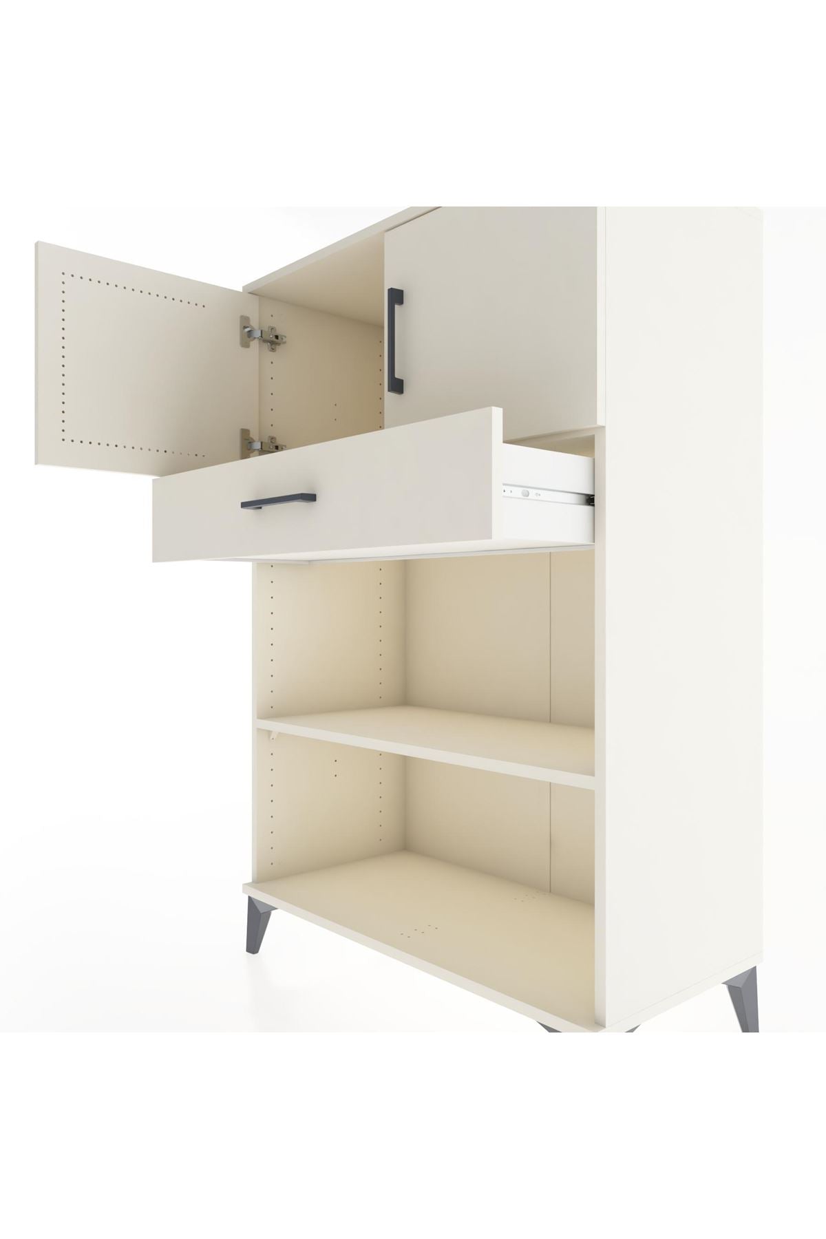 Hyperion Dolap 2 Raflı Tek Çekmeceli 2 Kapaklı 88x44x134 Aytaşı-Aytaşı