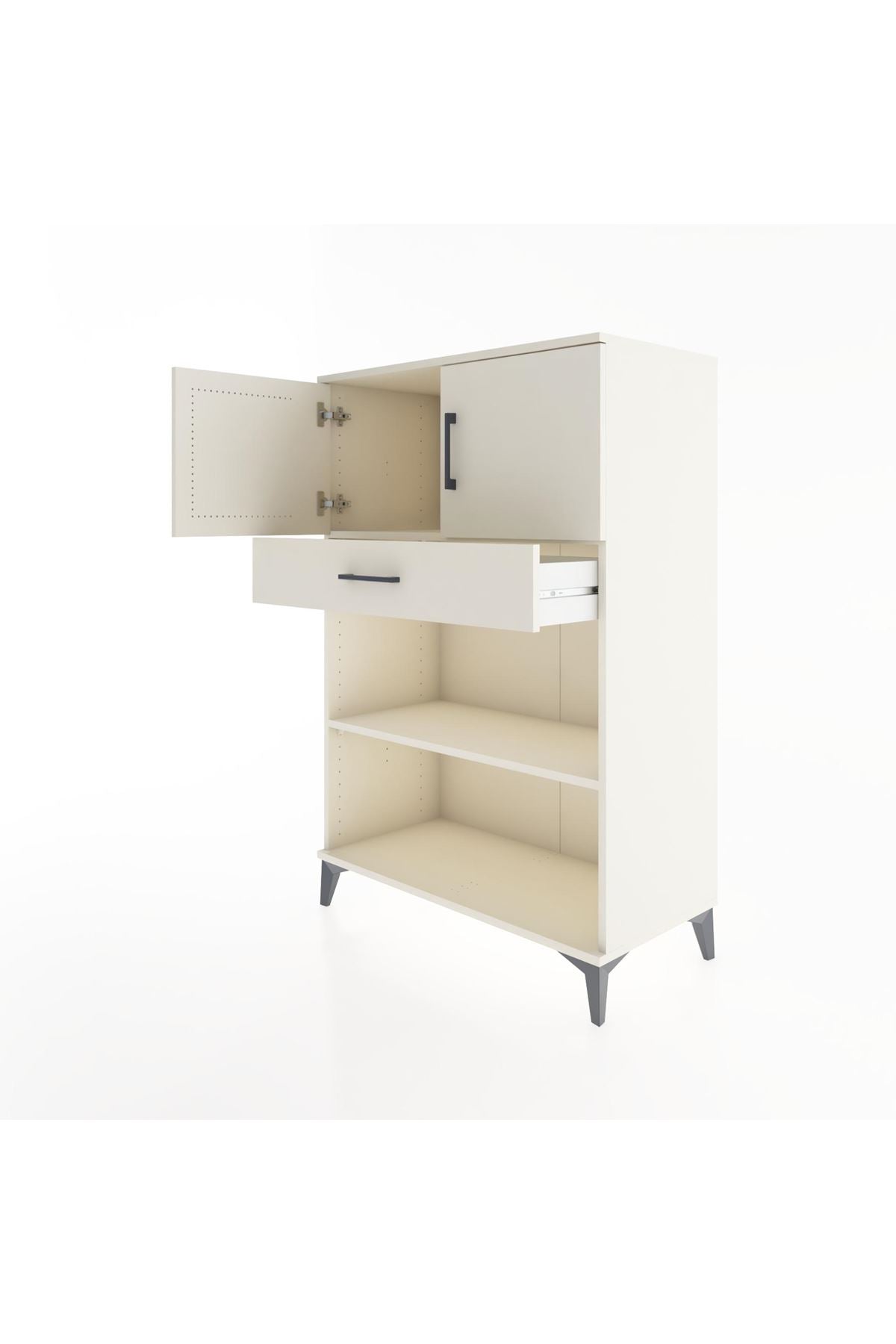 Hyperion Dolap 2 Raflı Tek Çekmeceli 2 Kapaklı 88x44x134 Aytaşı-Aytaşı