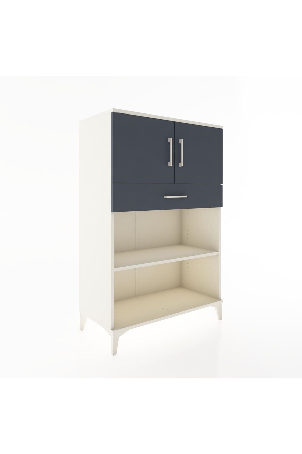 Hyperion Dolap 2 Raflı Tek Çekmeceli 2 Kapaklı 88x44x134 Aytaşı-Antrasit