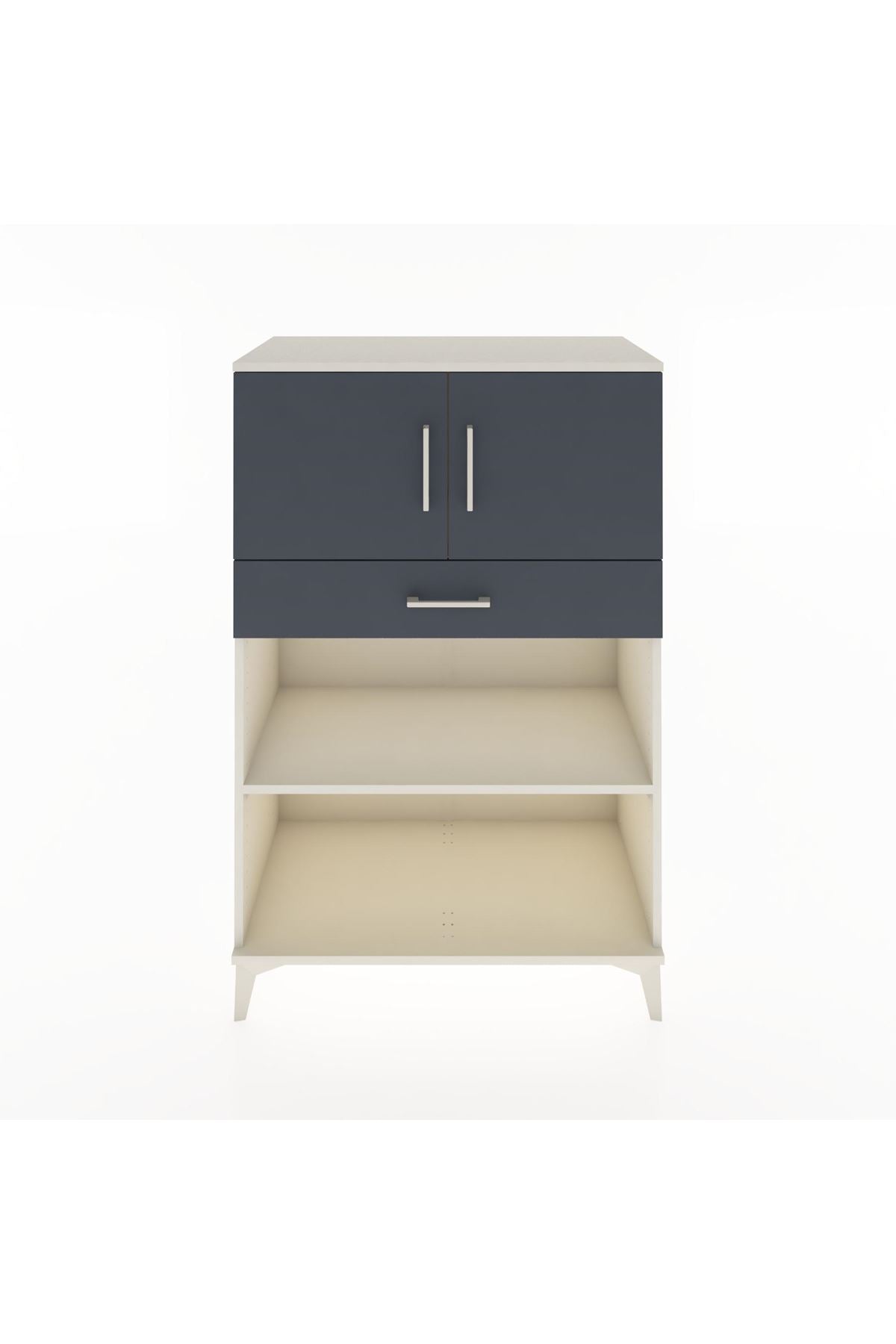 Hyperion Dolap 2 Raflı Tek Çekmeceli 2 Kapaklı 88x44x134 Aytaşı-Antrasit