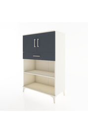 Hyperion Dolap 2 Raflı Tek Çekmeceli 2 Kapaklı 88x44x134 Aytaşı-Antrasit