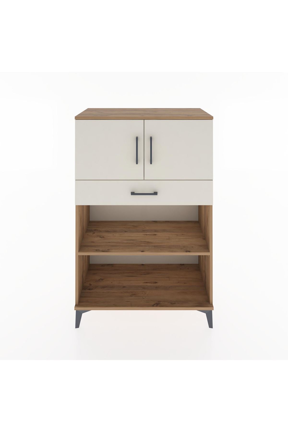 Hyperion Dolap 2 Raflı Tek Çekmeceli 2 Kapaklı 88x44x134 Çam-Aytaşı