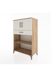 Hyperion Dolap 2 Raflı Tek Çekmeceli 2 Kapaklı 88x44x134 Çam-Aytaşı