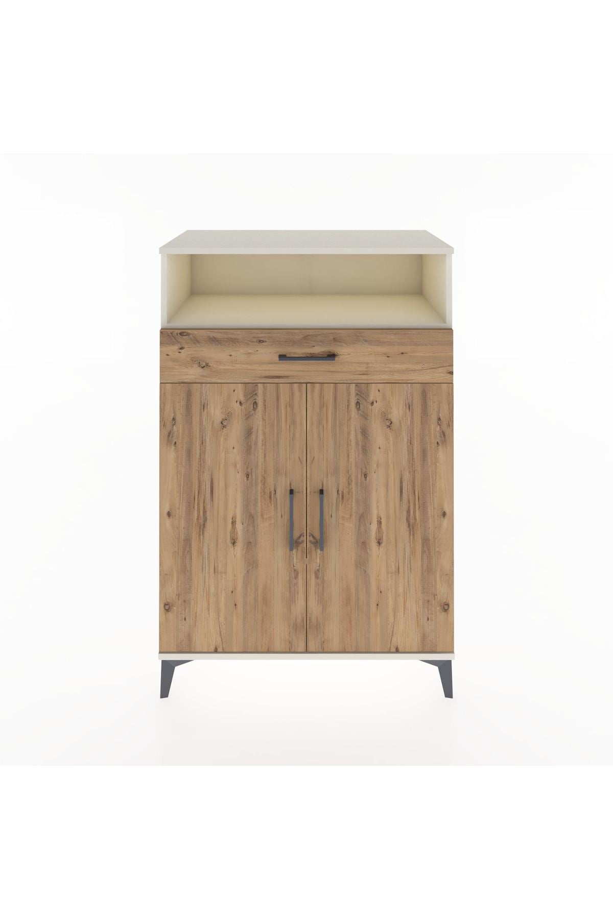 Hyperion Dolap 3 Raflı Tek Çekmeceli 2 Kapaklı 88x44x134 Aytaşı-Çam