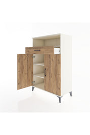 Hyperion Dolap 3 Raflı Tek Çekmeceli 2 Kapaklı 88x44x134 Aytaşı-Çam