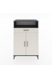 Hyperion Dolap 3 Raflı Tek Çekmeceli 2 Kapaklı 88x44x134 Antrasit-Aytaşı