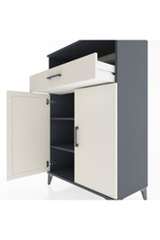 Hyperion Dolap 3 Raflı Tek Çekmeceli 2 Kapaklı 88x44x134 Antrasit-Aytaşı