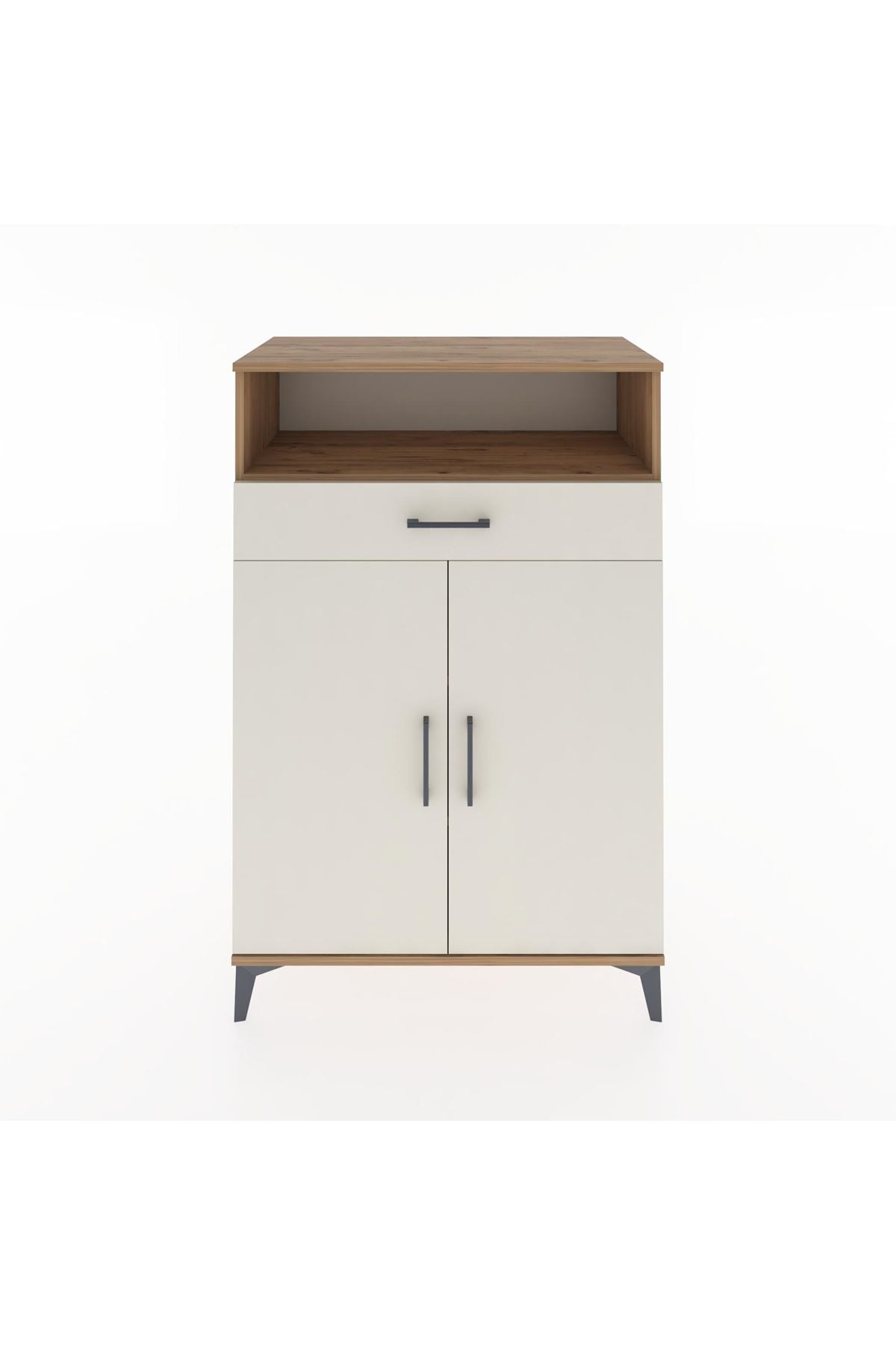 Hyperion Dolap 3 Raflı Tek Çekmeceli 2 Kapaklı 88x44x134 Çam-Aytaşı