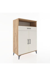Hyperion Dolap 3 Raflı Tek Çekmeceli 2 Kapaklı 88x44x134 Çam-Aytaşı