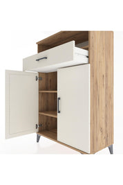 Hyperion Dolap 3 Raflı Tek Çekmeceli 2 Kapaklı 88x44x134 Çam-Aytaşı