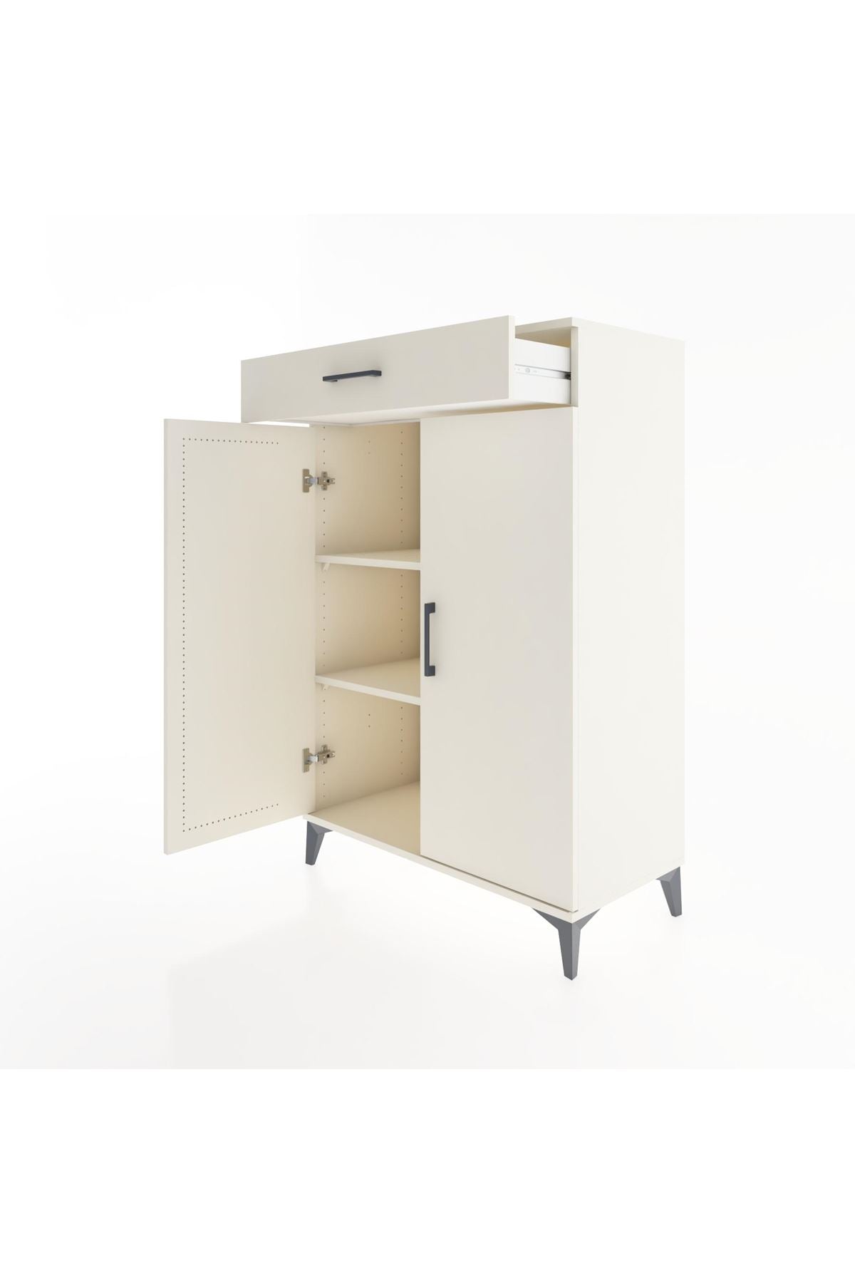 Hyperion Dolap 2 Raflı Tek Çekmeceli 2 Kapaklı 88x44x134 Aytaşı-Aytaşı