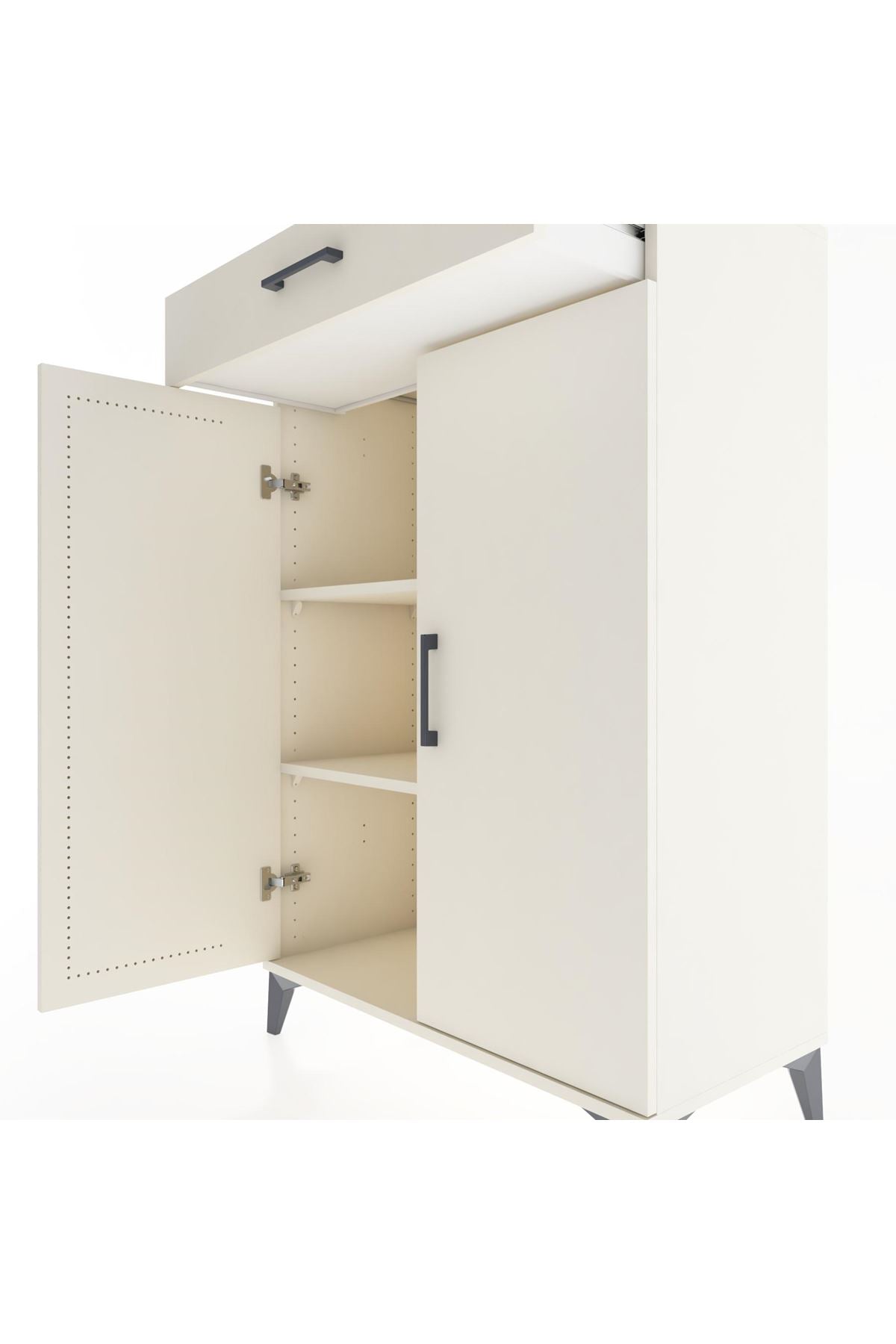 Hyperion Dolap 2 Raflı Tek Çekmeceli 2 Kapaklı 88x44x134 Aytaşı-Aytaşı