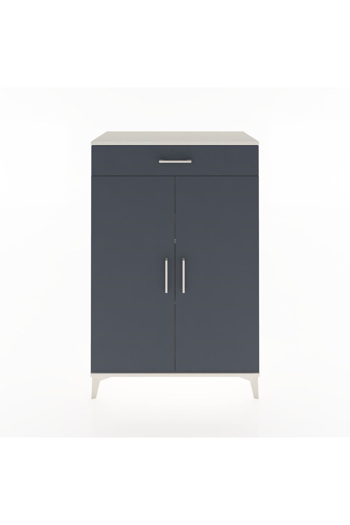 Hyperion Dolap 2 Raflı Tek Çekmeceli 2 Kapaklı 88x44x134 Aytaşı-Antrasit