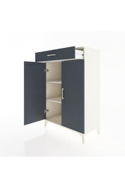 Hyperion Dolap 2 Raflı Tek Çekmeceli 2 Kapaklı 88x44x134 Aytaşı-Antrasit