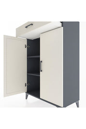 Hyperion Dolap 2 Raflı Tek Çekmeceli 2 Kapaklı 88x44x134 Antrasit-Aytaşı
