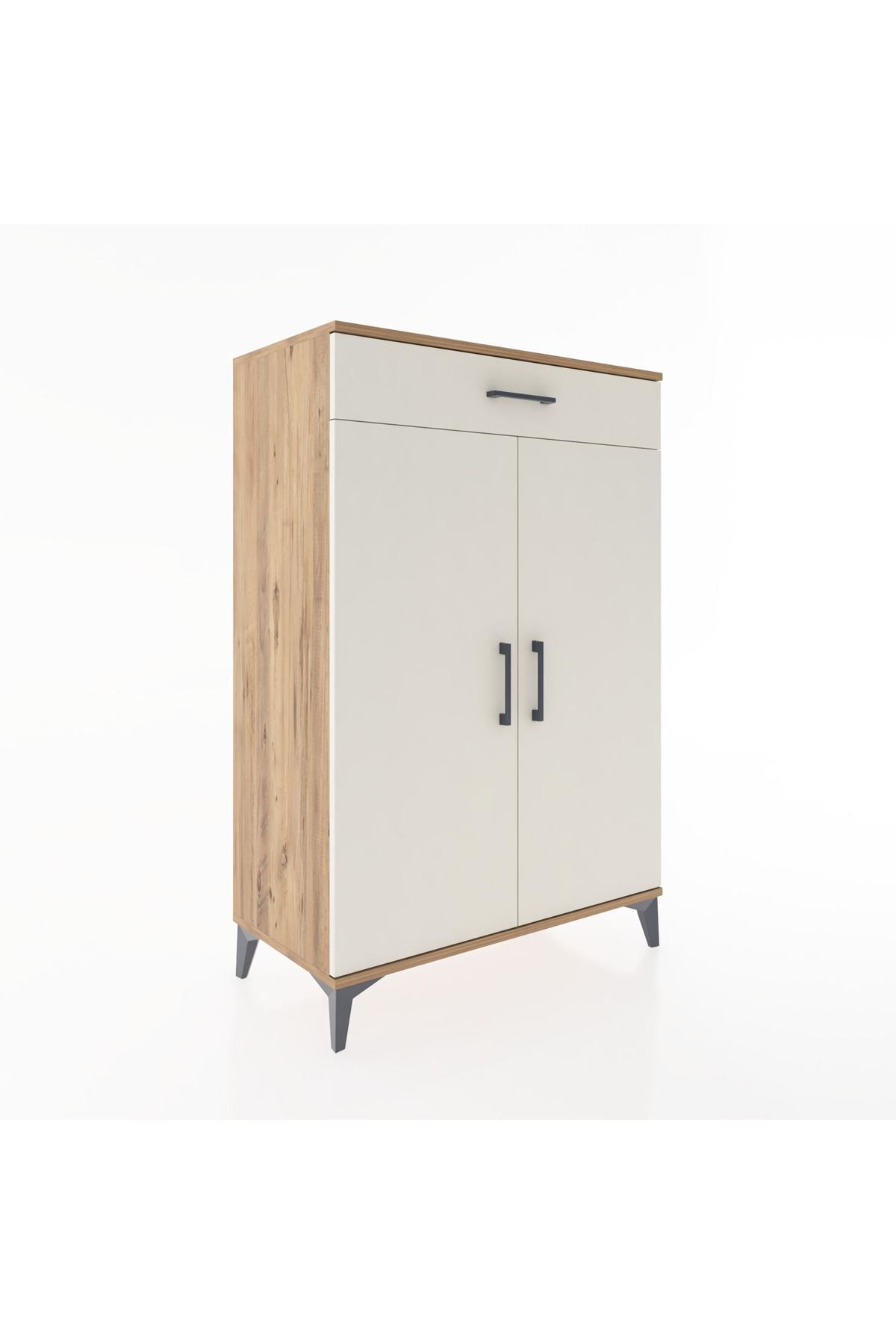 Hyperion Dolap 2 Raflı Tek Çekmeceli 2 Kapaklı 88x44x134 Çam-Aytaşı