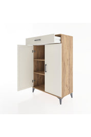 Hyperion Dolap 2 Raflı Tek Çekmeceli 2 Kapaklı 88x44x134 Çam-Aytaşı