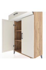 Hyperion Dolap 2 Raflı Tek Çekmeceli 2 Kapaklı 88x44x134 Çam-Aytaşı