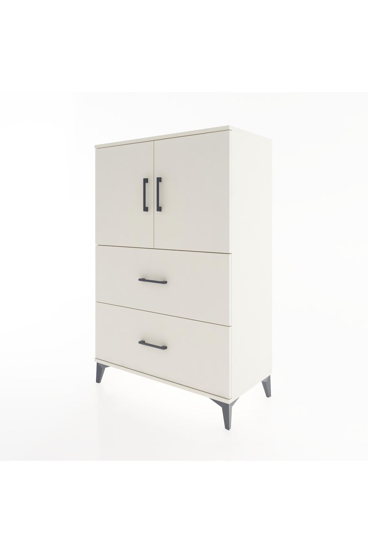 Hyperion Dolap 2 Raflı 2 Çekmeceli 2 Kapaklı 88x44x134 Aytaşı-Aytaşı