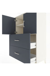 Hyperion Dolap 2 Raflı 2 Çekmeceli 2 Kapaklı 88x44x134 Aytaşı-Antrasit