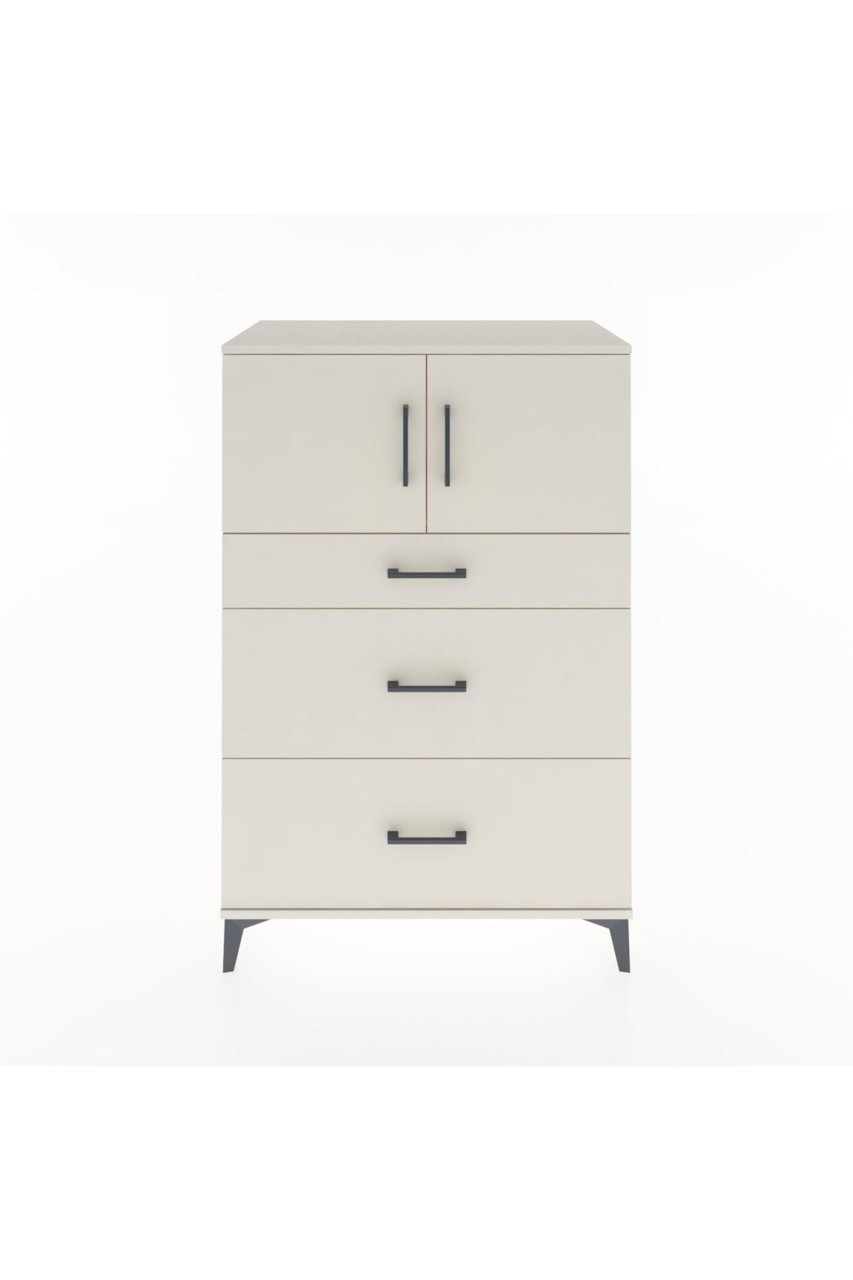 Hyperion Dolap Tek Raflı 3 Çekmeceli 2 Kapaklı 88x44x134 Aytaşı-Aytaşı