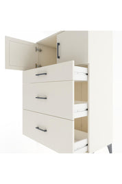 Hyperion Dolap Tek Raflı 3 Çekmeceli 2 Kapaklı 88x44x134 Aytaşı-Aytaşı