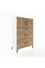 Hyperion Dolap Tek Raflı 3 Çekmeceli 2 Kapaklı 88x44x134 - S51M086V3B