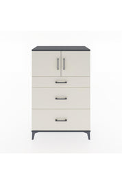 Hyperion Dolap Tek Raflı 3 Çekmeceli 2 Kapaklı 88x44x134 Antrasit-Aytaşı