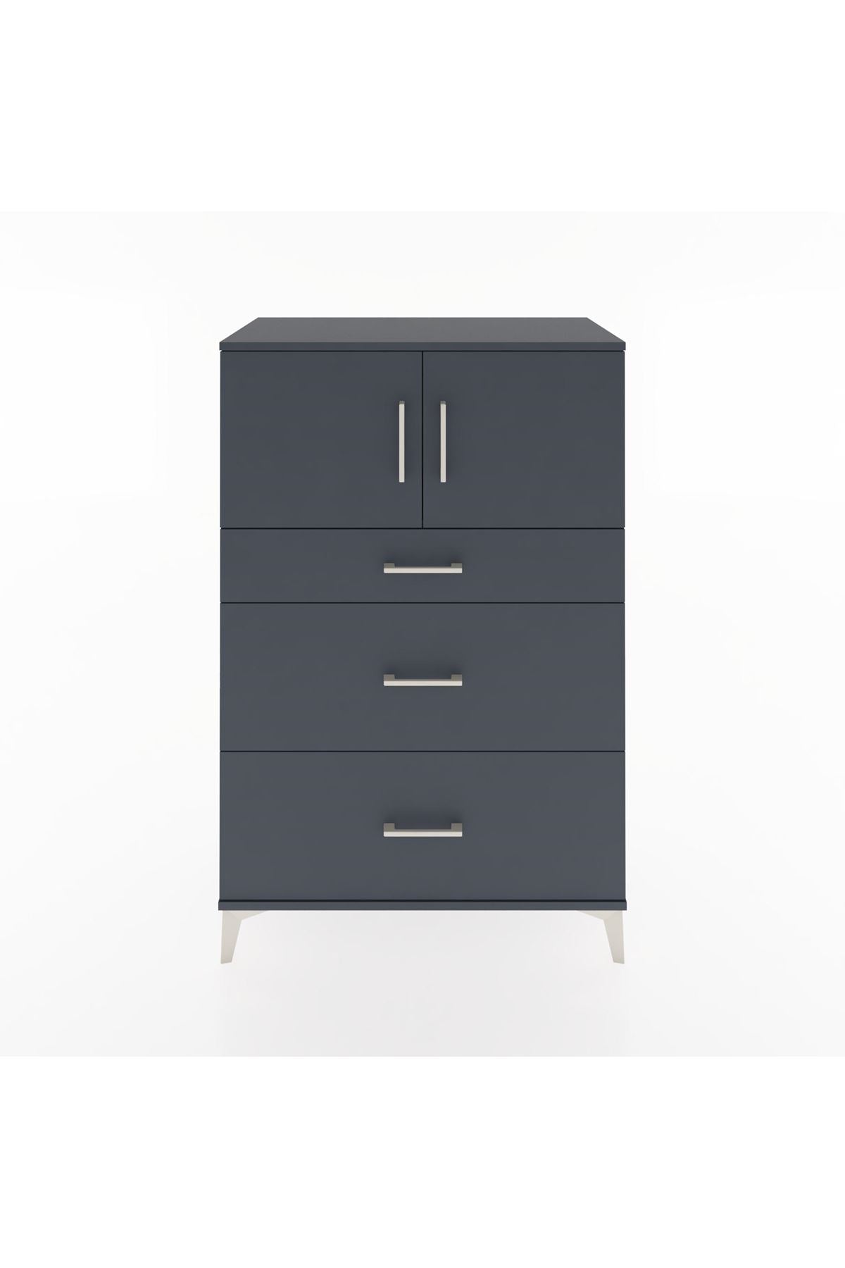 Hyperion Dolap Tek Raflı 3 Çekmeceli 2 Kapaklı 88x44x134 - S51M086V5B