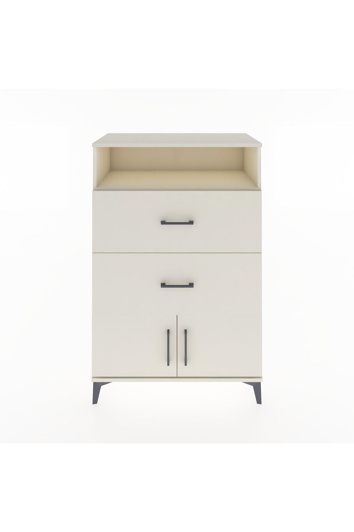 Hyperion Dolap Tek Raflı 2 Çekmeceli 2 Kapaklı 88x44x134 Aytaşı-Aytaşı