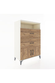Hyperion Dolap Tek Raflı 2 Çekmeceli 2 Kapaklı 88x44x134 - S51M087V3B