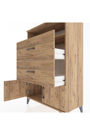 Hyperion Dolap Tek Raflı 2 Çekmeceli 2 Kapaklı 88x44x134 - S51M087V9B