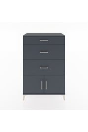 Hyperion Dolap 3 Çekmeceli 2 Kapaklı 88x44x134 Antrasit-Antrasit