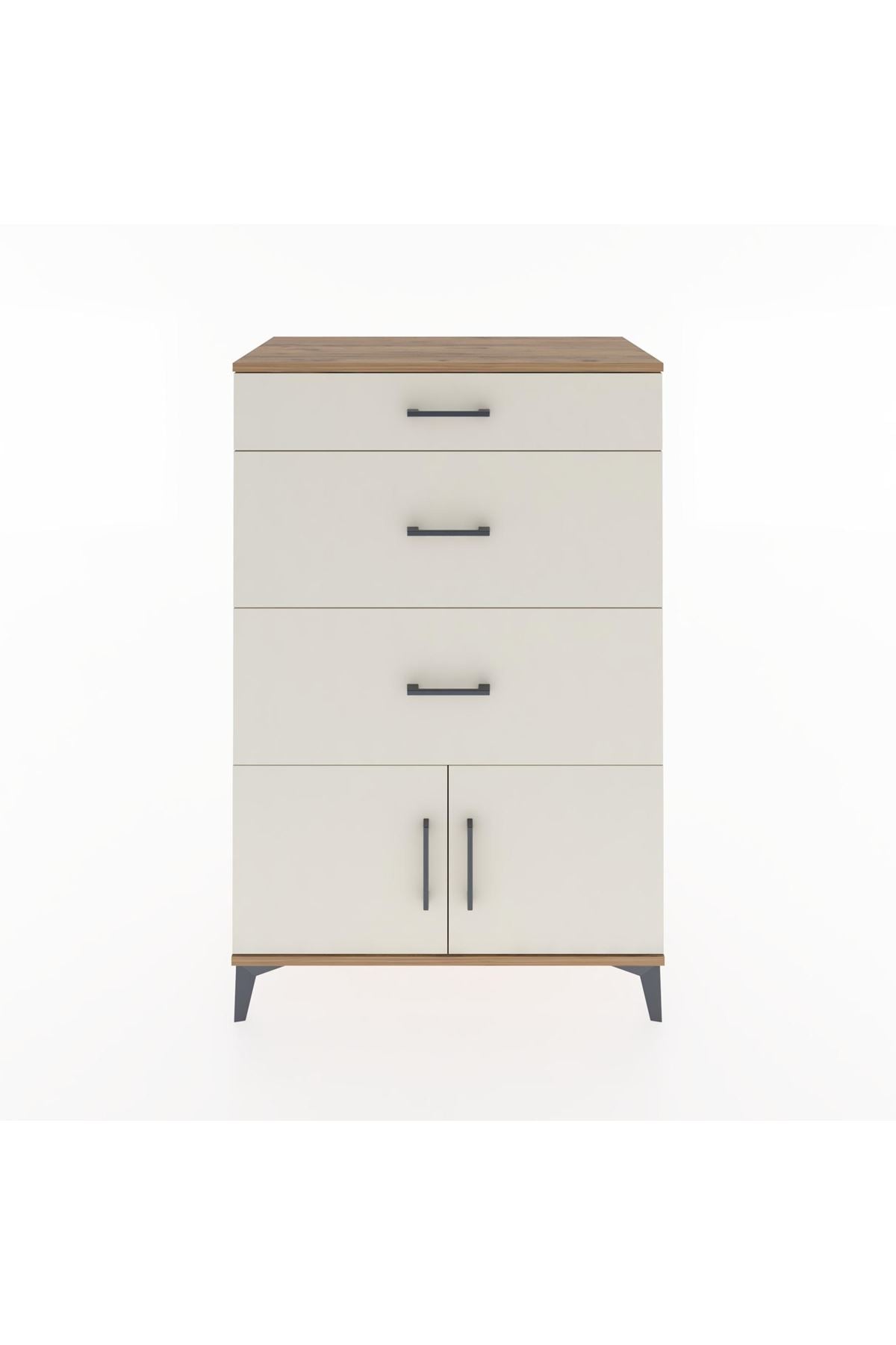 Hyperion Dolap 3 Çekmeceli 2 Kapaklı 88x44x134 Çam-Aytaşı