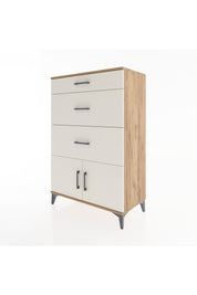 Hyperion Dolap 3 Çekmeceli 2 Kapaklı 88x44x134 Çam-Aytaşı