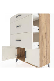 Hyperion Dolap 3 Çekmeceli 2 Kapaklı 88x44x134 Çam-Aytaşı