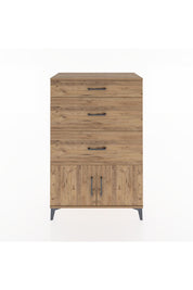 Hyperion Dolap 3 Çekmeceli 2 Kapaklı 88x44x134 Çam-Çam