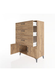 Hyperion Dolap 3 Çekmeceli 2 Kapaklı 88x44x134 Çam-Çam