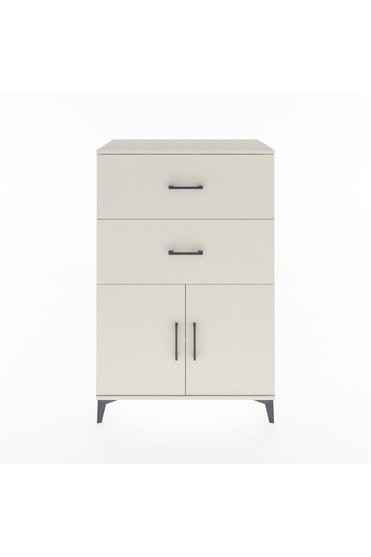 Hyperion Dolap Tek Raflı 2 Çekmeceli 2 Kapaklı 88x44x134 Aytaşı-Aytaşı