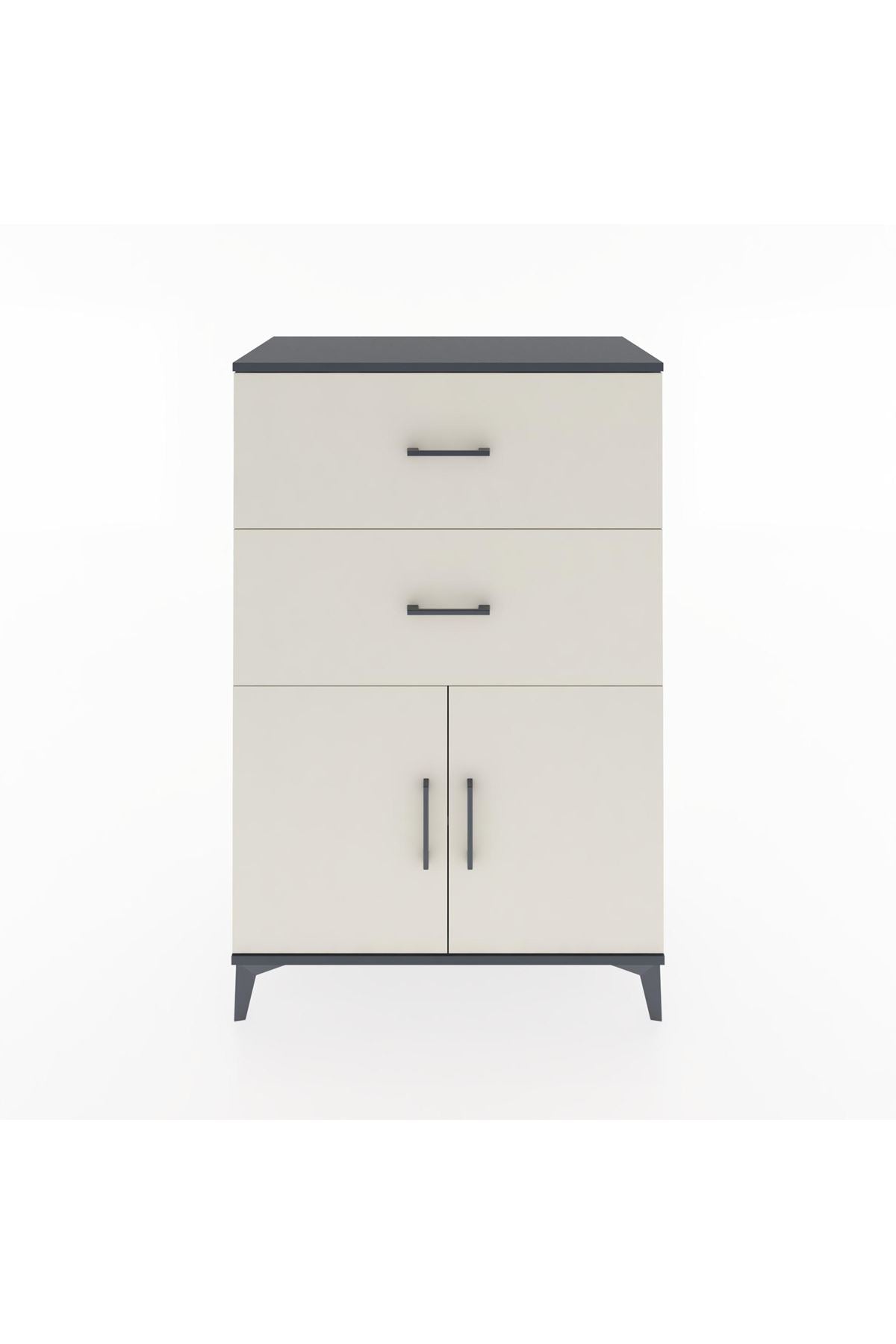 Hyperion Dolap Tek Raflı 2 Çekmeceli 2 Kapaklı 88x44x134 - S51M089V4B