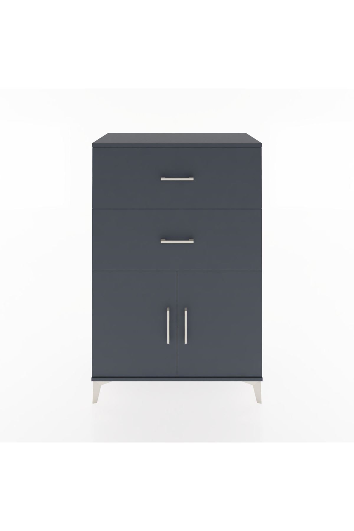 Hyperion Dolap Tek Raflı 2 Çekmeceli 2 Kapaklı 88x44x134 - S51M089V5B