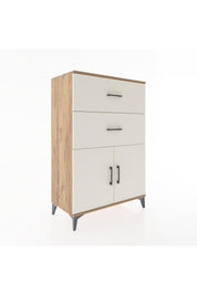 Hyperion Dolap Tek Raflı 2 Çekmeceli 2 Kapaklı 88x44x134 - S51M089V7B