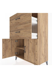 Hyperion Dolap Tek Raflı 2 Çekmeceli 2 Kapaklı 88x44x134 - S51M089V9B