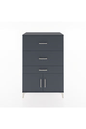 Hyperion Dolap 3 Çekmeceli 2 Kapaklı 88x44x134 Antrasit-Antrasit
