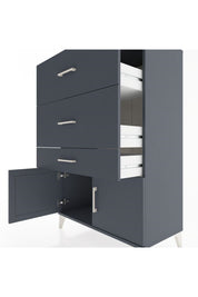 Hyperion Dolap 3 Çekmeceli 2 Kapaklı 88x44x134 Antrasit-Antrasit