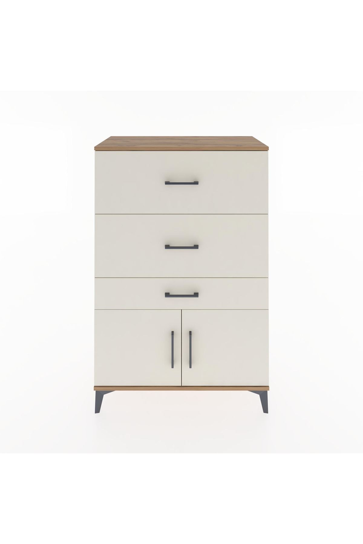 Hyperion Dolap 3 Çekmeceli 2 Kapaklı 88x44x134 Çam-Aytaşı